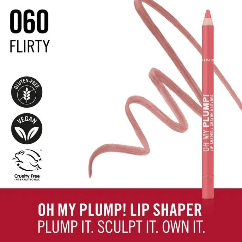 Best Rimmel London Oh My Plump! Lip Liner - Roze - 060 Flirty