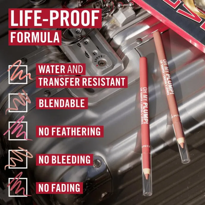 Discount Rimmel London Oh My Plump! Lip Liner - Rood - 080 Baddie