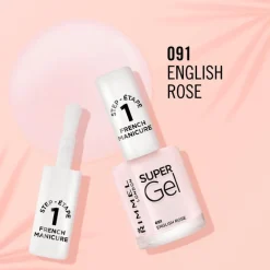 New Rimmel London Super Gel French Manicure 091 English Rose
