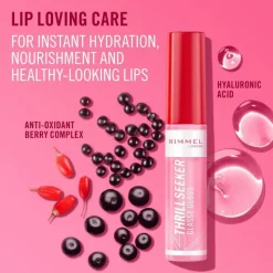 Rimmel London Thrill Seeker Glassy Gloss Lipgloss 10 ML 600 Berry Glace