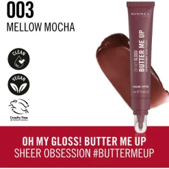 Clearance Rimmel London Rimmel Oh My Gloss Butter Me Up Lip Butter - Bruin - 003 Mellow Mocha