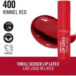 Hot Rimmel London Rimmel Thrill Seeker Lip Latex 400 Rimmel Red