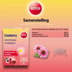 Clearance Roter Cranberry Vitamine C Echinacea 30 tabletten