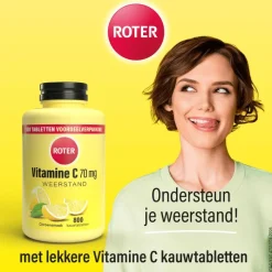New Roter Vitamine C 70 mg citroen 800 kauwtabletten
