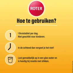 Online Roter Vitamine C Bruis 1000 mg Abrikoos-Sinaasappel 20 bruistabletten