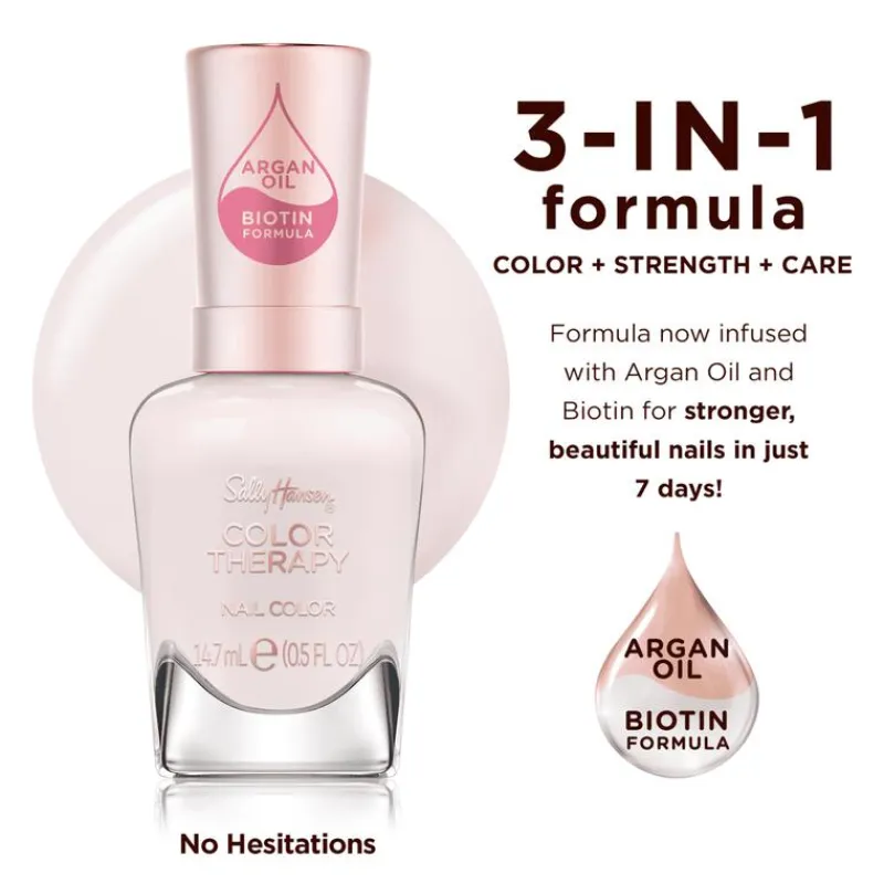 Sale Sally Hansen Color Therapy Nagellak - Roze - 127 No Hesitations