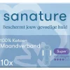 Sale Sanature 100% Katoenen Maandverband Ultra Super Met Vleugels 10 stuks