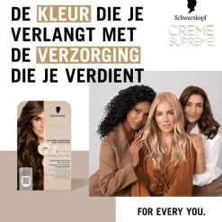 Outlet Schwarzkopf Creme Supreme Haarkleuring 6-0 Natuurlijk Lichtbruin