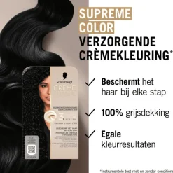 Best Schwarzkopf Creme Supreme Haarkleuring 1-0 Natuurlijk Zwart