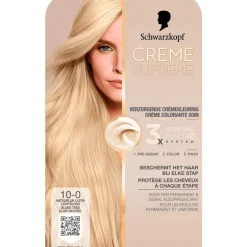 Clearance Schwarzkopf Creme Supreme Haarkleuring 10-0 Natuurlijk Extra Lichtblond