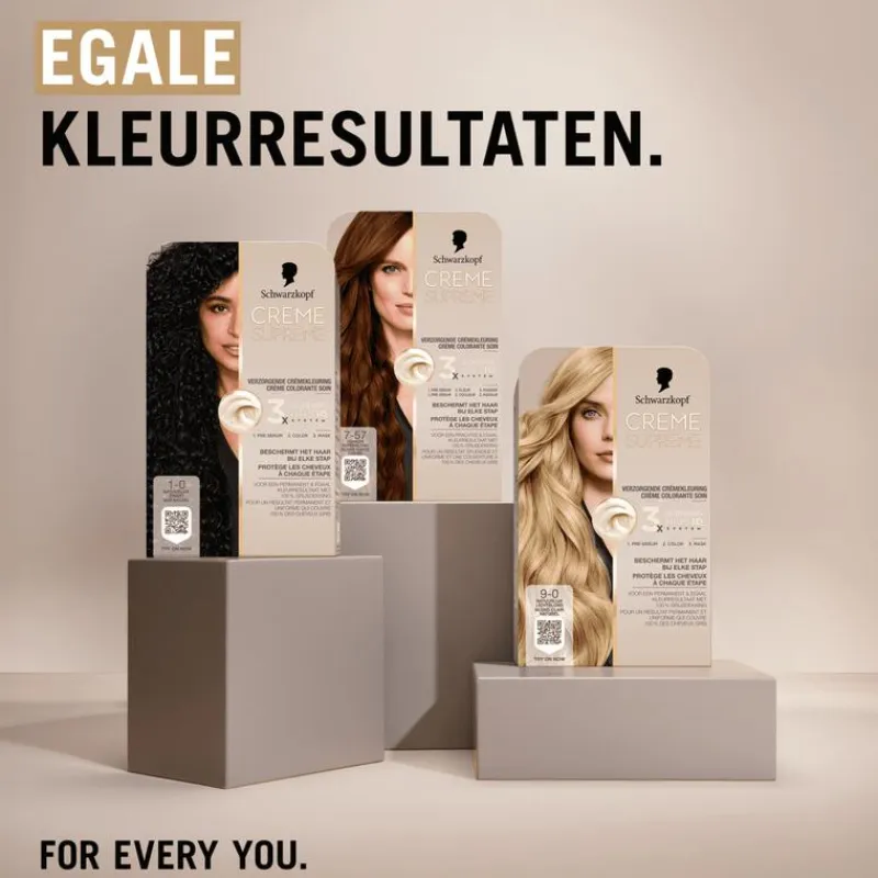 Sale Schwarzkopf Creme Supreme Haarkleuring 7-0 Natuurlijk Donkerblond