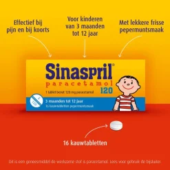 New Sinaspril Paracetamol 120 mg 16 kauwtabletten