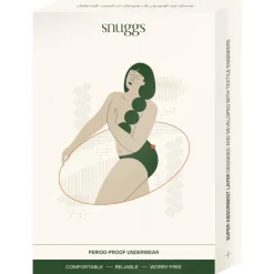 Online Snuggs period underwear Brazilian light black M