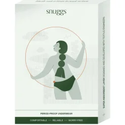Online Snuggs period underwear Brazilian light black M