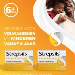Online Strepsils Citroen & Honing Zuigtabletten 36 Stuks