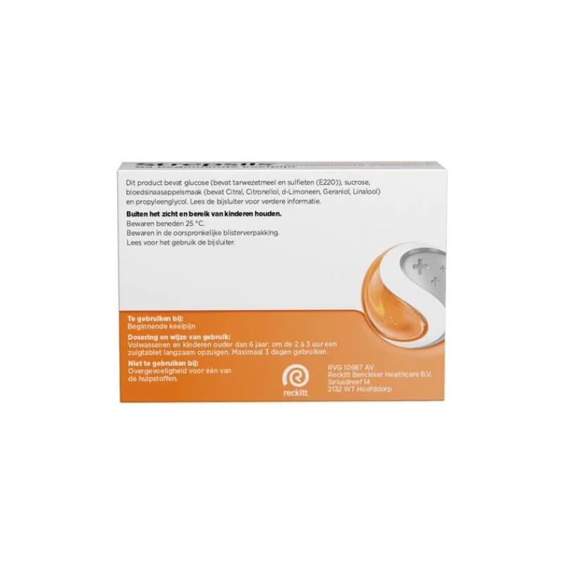 New Strepsils Sinaasappel & Vitamine C Zuigtabletten 36 Stuks