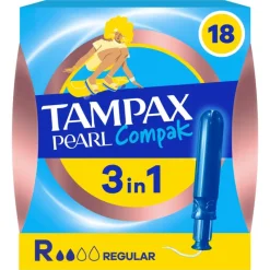 Online Tampax Pearl Compak Regular Tampons Met Inbrenghuls 18 Stuks