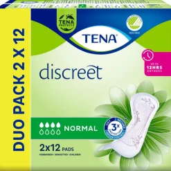 Online Tena Discreet Normal Verbanden Duopack 2x12 stuks