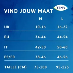 Hot Tena Silhouette Plus Low Waist Wegwerp Broekjes Zwart L 10 stuks