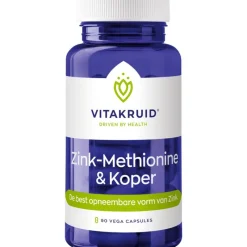 Vitakruid Zink Methionine & Koper - 90 vegan capsules