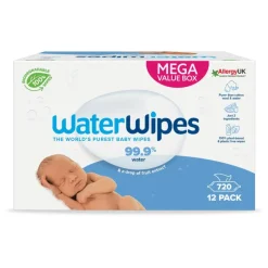 Best Waterwipes Billendoekjes Plasticvrij Gevoelige Huid Voordeeldoos 12x60 stuks