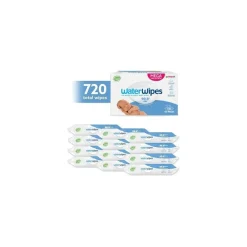 Best Waterwipes Billendoekjes Plasticvrij Gevoelige Huid Voordeeldoos 12x60 stuks