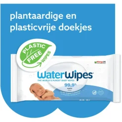 Best Waterwipes Billendoekjes Plasticvrij Gevoelige Huid Voordeeldoos 12x60 stuks