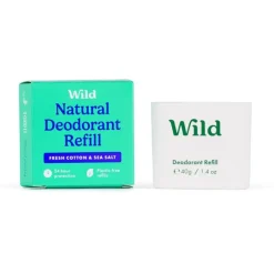 New Wild Cosmetics Limited Wild Fresh Cotton & Sea Salt Refill Deodorant Stick 40 gram
