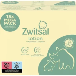 New Zwitsal Lotion Billendoekjes 15 x 65 Stuks